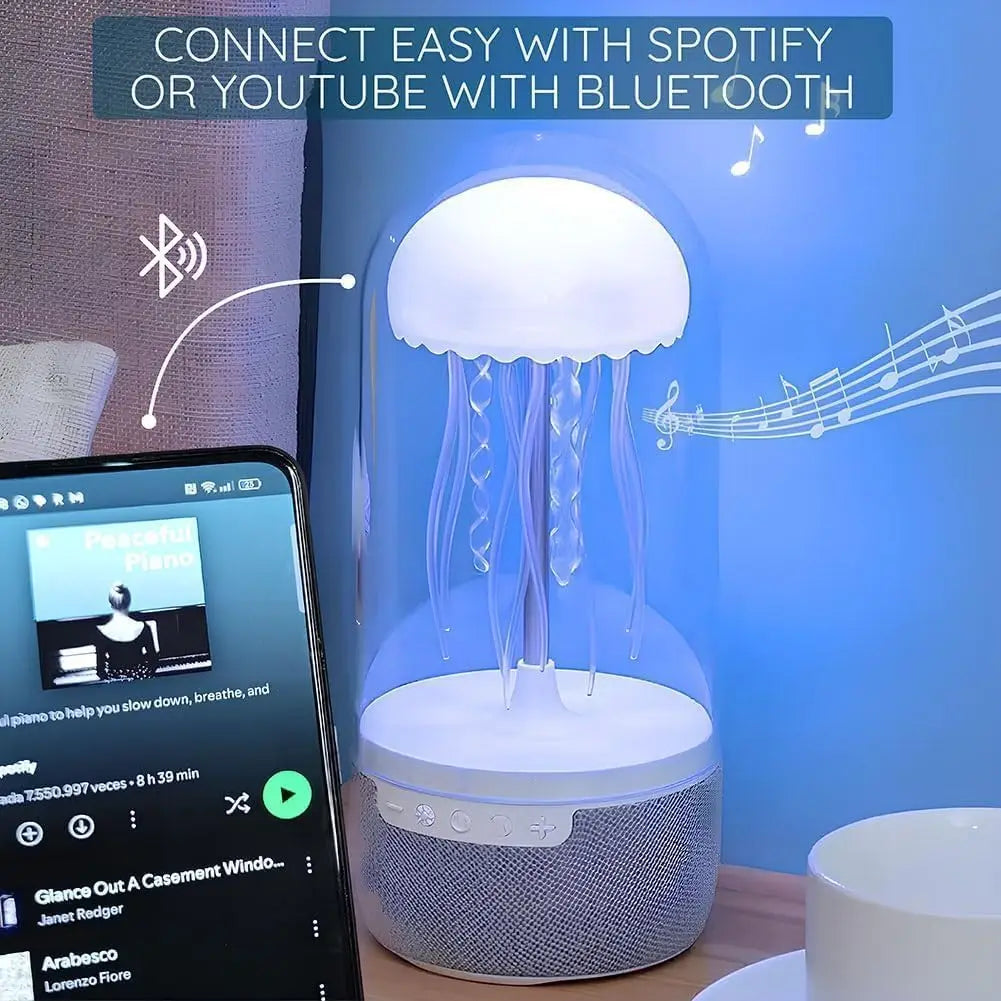 Jellyfish Lamp,With Bluetooth Speaker Dancing Jellyfish Lamp,7Color Atmosphere Jellyfish Desk Lamp,Rechargeable Mood Night Light