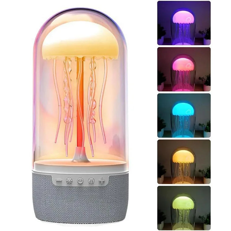Jellyfish Lamp,With Bluetooth Speaker Dancing Jellyfish Lamp,7Color Atmosphere Jellyfish Desk Lamp,Rechargeable Mood Night Light